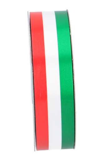 Krullint Italie Rood Wit Groen 30mm x 100 meter