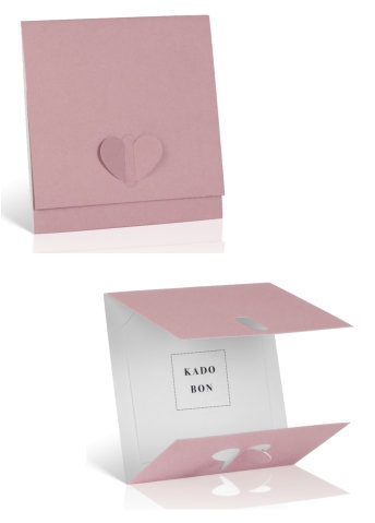 Kadobon & Envelop Love Soft Liliac 12.5x12.5cm 10stuks