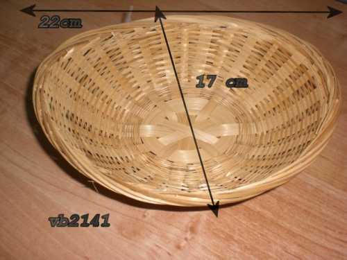 Bamboemanden Broodmand bamboe ovaal dicht 22x17x7cm 40stuks