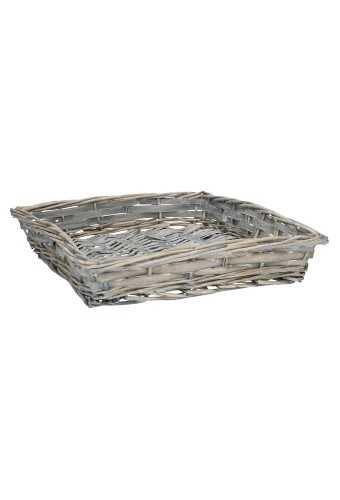 Rietenmanden Rechthoekig laag grey 35x30x6cm 10stuks