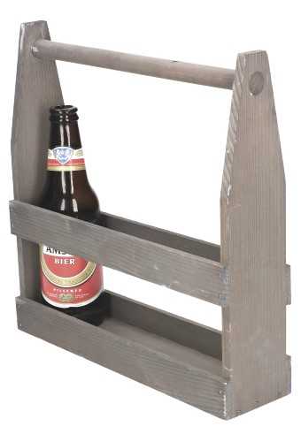 Bierverpakking Grijs Bierkratjes 4 flesjes 7x27.5x31.5cm 10 stuks