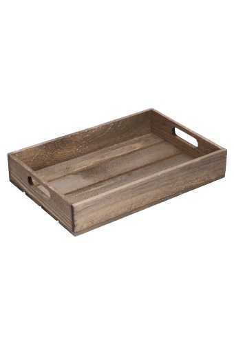 Bakje oud hout met greep 32x22x6cm 10stuks