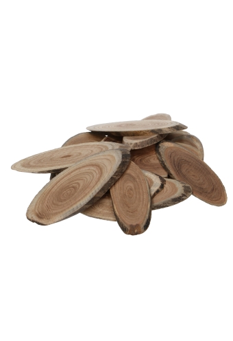 Decoratie Strooi Hout Ovaal Schijven Naturel 3 a 8cm 80grams