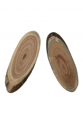 Decoratie Strooi Hout Ovaal Schijven Naturel 3 a 8cm 80grams