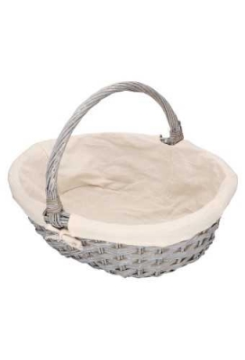 Rietenmanden Hengselmand Met Doek Grijs 50x39x17cm  4stuks