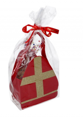 Geschenktasje Vilt Sinterklaas Mijter 17x8x25cm 1stuks Geschenktasje Vilt Sinterklaas Mijter 17x8x25cm 1stuks