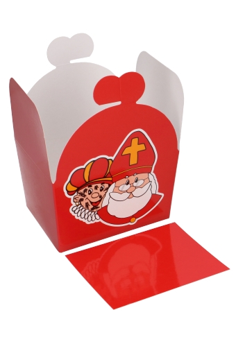 Chocolade Pepernoten Doosjes Sint & Piet 500gram 12.5x10x10.5cm 24st