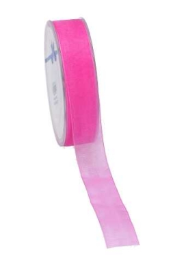 Organza Lint Fuchsia 25mm x 50 meter.