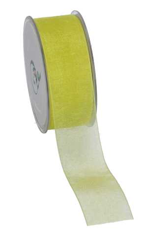 Organza Lint Appel Groen 38mm x 50 meter.