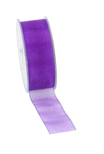 Organza Lint Paars 38mm x 50 meter.