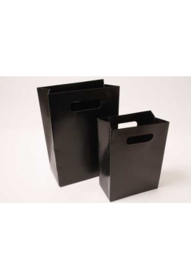 Kadotasje Luigi Karton Zwart Met Relief 12.5x7x18cm 10stuks