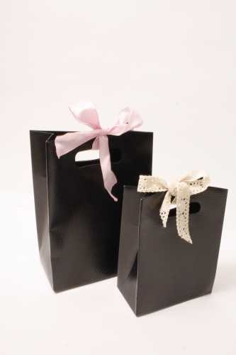 Kadotasje Luigi Karton Zwart Met Relief 12.5x7x18cm 10stuks