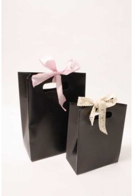 Kadotasje Luigi Karton Zwart Met Relief 12.5x7x18cm 10stuks