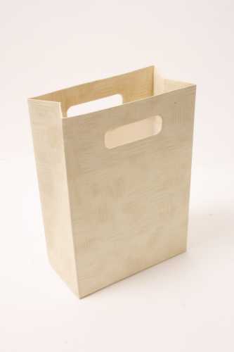 2 HALEN & 1 BETALEN Kado Shopper Karton Neutraal Creme12.5x7x18cm 10st