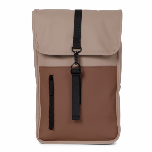 Norlander Dull Pu Duo Rugtas Taupe & Bruin 12x30x50cm 1stuks