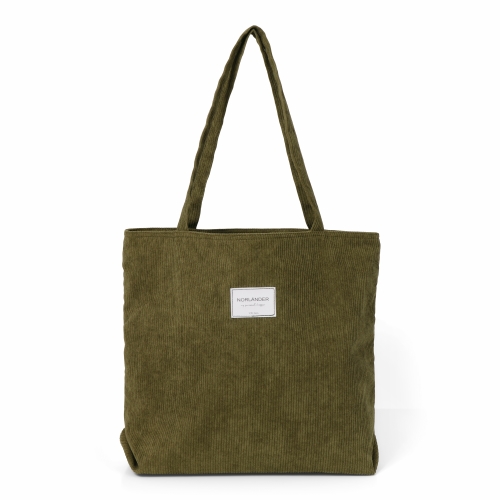 Norlander Ribbel Totebag Groen 46x12x36cm 1stuks Norlander Ribbel Totebag Groen 46x12x36cm 1stuks
