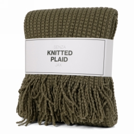 SENZA Knitted Plaid Jax Green 1 stuk