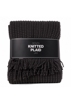 SENZA Knitted Plaid Jax Anthracite 1 stuk