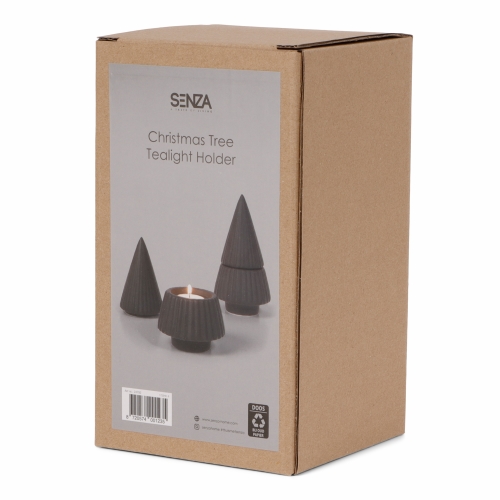 SENZA Christmas Tree Tealight Holder Black 1 stuk