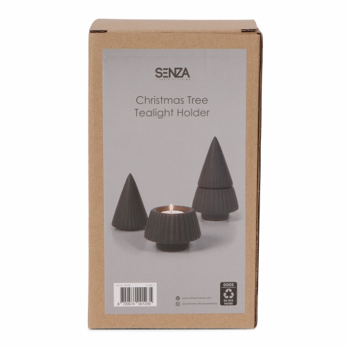 SENZA Christmas Tree Tealight Holder Black 1 stuk