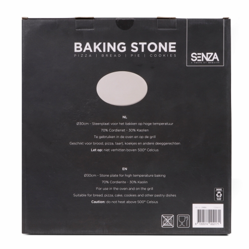 Jens Living Pizzasteen 33x33x1cm 1stuks Jens Living Pizzasteen 33x33x1cm 1stuks