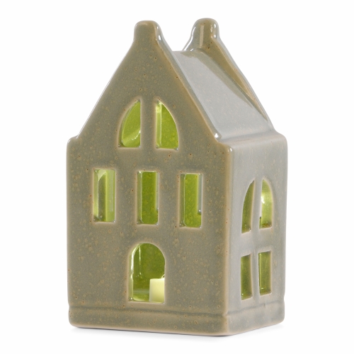 SENZA Ceramic LED House Green 1 stuk