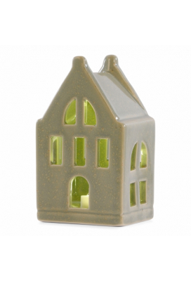 SENZA Ceramic LED House Green 1 stuk