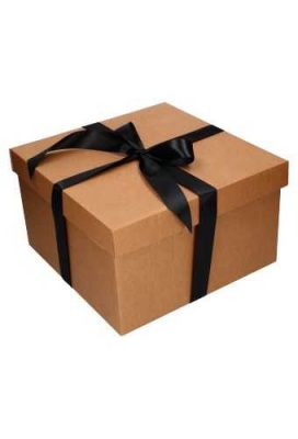 Luxe Geschenkdoos Torino Kraft 36x36x21.5cm 12stuks OP IS OP