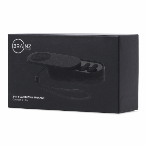 BRAINZ 2-in-1 Earbuds & Speaker Black 1 stuk