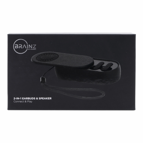 BRAINZ 2-in-1 Earbuds & Speaker Black 1 stuk