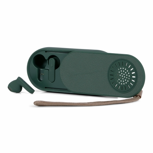 BRAINZ 2-in-1 Earbuds & Speaker Green 1 stuk