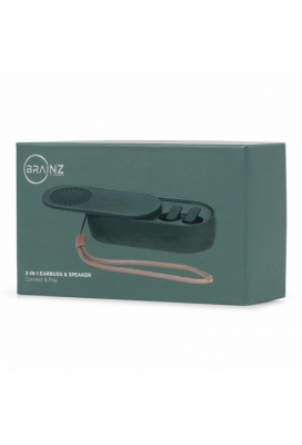 Brainz 2 in 1 Earbuds & Speaker Groen 11x5x2.5cm 1stuks Brainz 2 in 1 Earbuds & Speaker Groen 11x5x2.5cm 1stuks