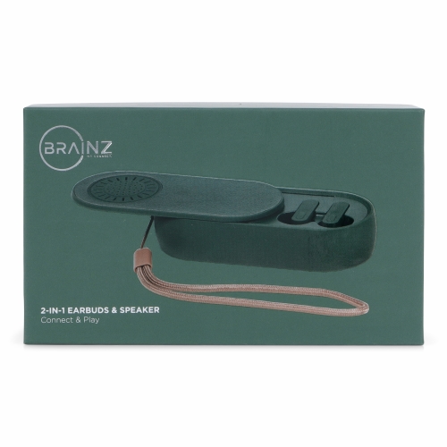 BRAINZ 2-in-1 Earbuds & Speaker Green 1 stuk