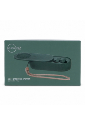 Brainz 2 in 1 Earbuds & Speaker Groen 11x5x2.5cm 1stuks Brainz 2 in 1 Earbuds & Speaker Groen 11x5x2.5cm 1stuks