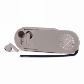 Brainz 2 in 1 Earbuds & Speaker Taupe 11x5x2.5cm 1stuks Brainz 2 in 1 Earbuds & Speaker Taupe 11x5x2.5cm 1stuks