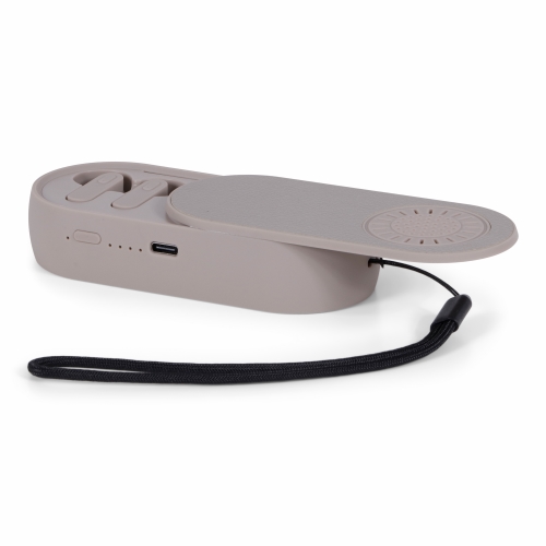 Brainz 2 in 1 Earbuds & Speaker Taupe 11x5x2.5cm 1stuks Brainz 2 in 1 Earbuds & Speaker Taupe 11x5x2.5cm 1stuks