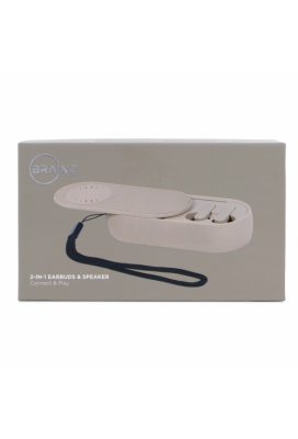 Brainz 2 in 1 Earbuds & Speaker Taupe 11x5x2.5cm 1stuks Brainz 2 in 1 Earbuds & Speaker Taupe 11x5x2.5cm 1stuks
