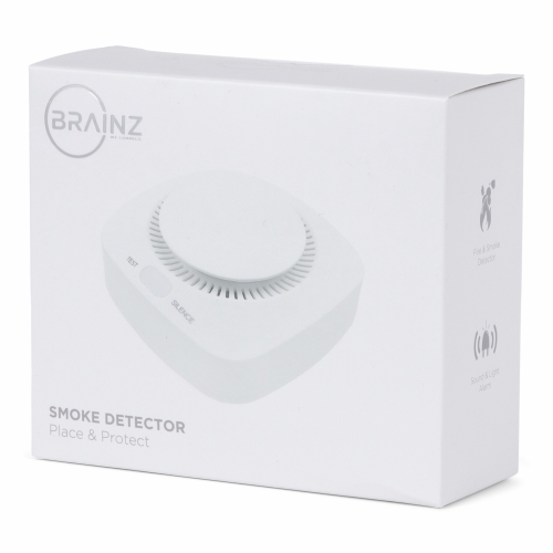 Brainz Rookmelder Wit 9.5x9.5x4.2cm 1stuks