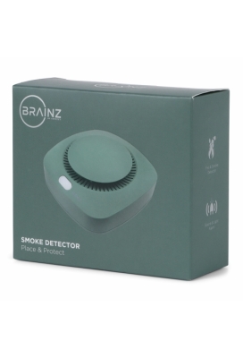 Brainz Rookmelder Groen 9.5x9.5x4.2cm 1stuks