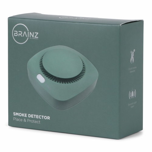 Brainz Rookmelder Groen 9.5x9.5x4.2cm 1stuks