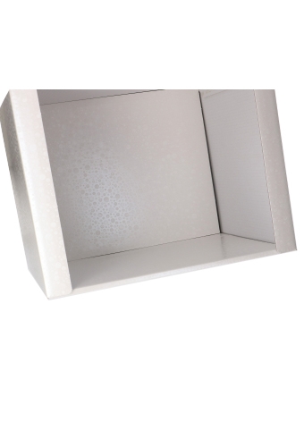 Geschenkdoos Segreto XL Witte Dots Relief 44x37x34cm 20stuks OP IS OP