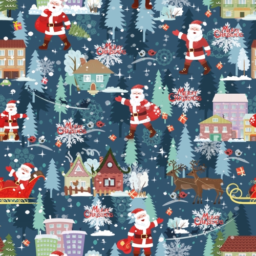 Kerstpapier santa 30cm x 200meter