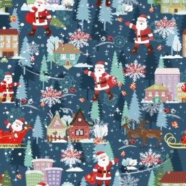 Kerstpapier santa 30cm x 200meter