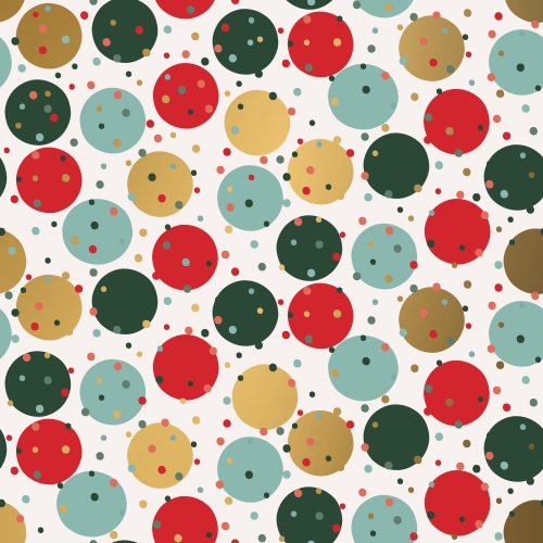 Kerstpapier celebration dots mint 30cm x 200meter