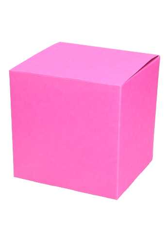 Kubus Kadodoosjes Donnas 14x14x14cm Magenta 350gr 24stuks