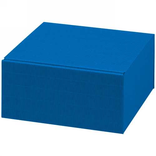 Kadodoos Colour Rib Blauw Vierkant 25x25x12cm 25stuks