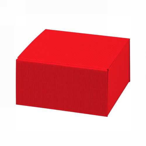 Kadodoos Colour Rib Rood Vierkant 20x20x10cm 25stuks