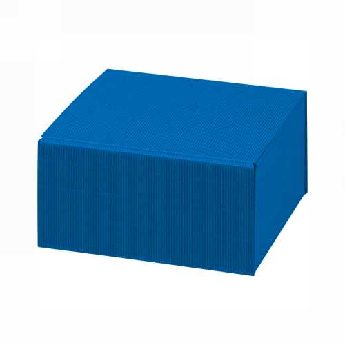 Kadodoos Colour Rib Blauw Vierkant 20x20x10cm 25stuks