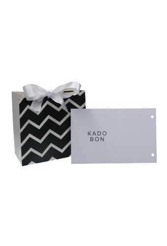 Cadeaubon + Kadozakje Black White Zig Zag & Lint 10.5x2.8x16cm 10stuks