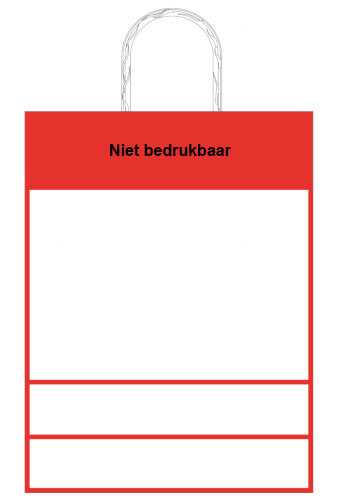 Papieren Tassen Kraft Digitaal Bedrukt & Handvat A3 32x14x42cm 50stuks